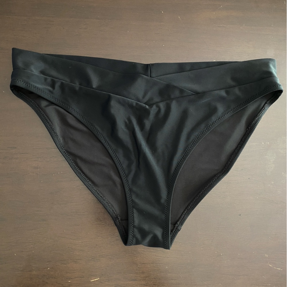 Aerie Black Swimwear Bikini Bottoms Medium